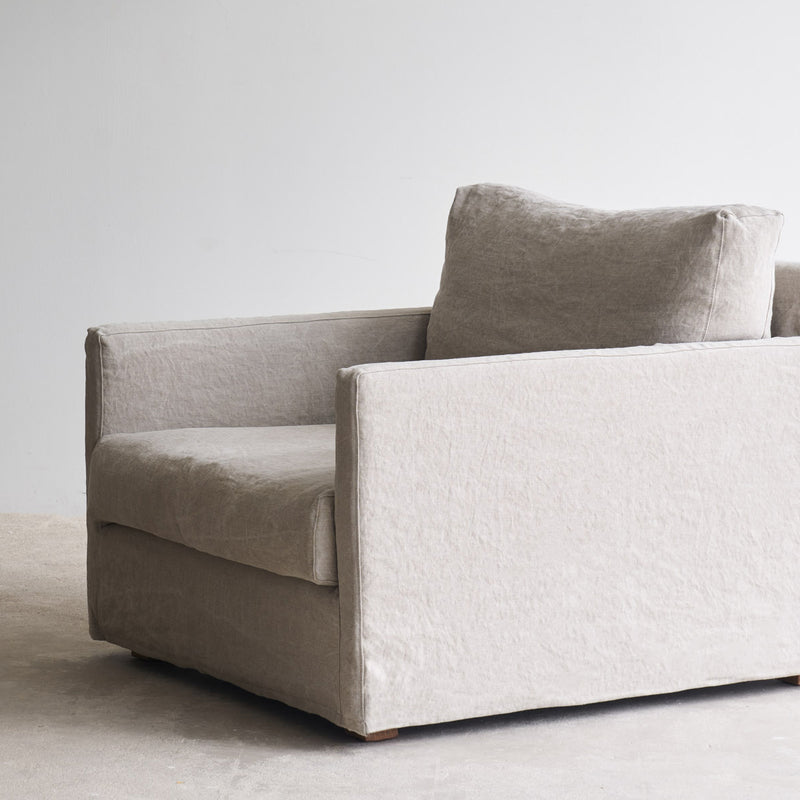 Island fabric armchair flax - Originals Furniture Singapore