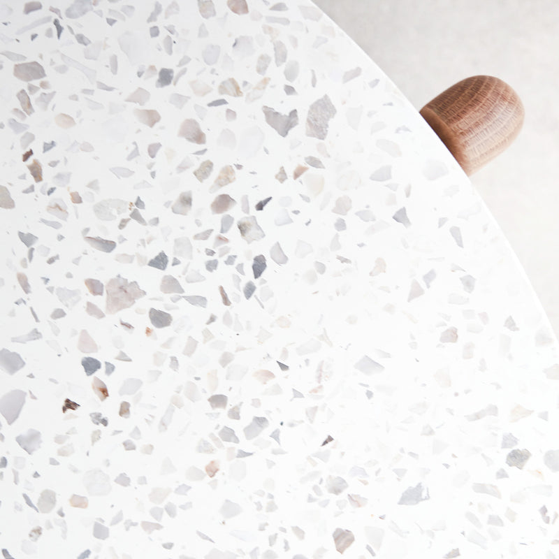 Native Coffee Table | White Terrazzo with Oak Base