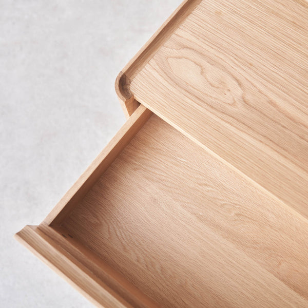 Nell Console | Travertine with Oak Frame (160cm) - Originals Furniture