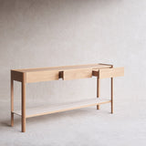 Nell Console | Travertine with Oak Frame (160cm)