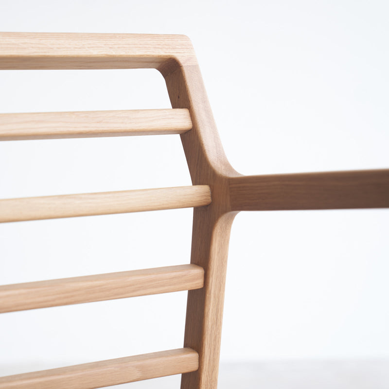 Nysse Fabric Armchair | Oak Frame - Cobbler Panna Cotta
