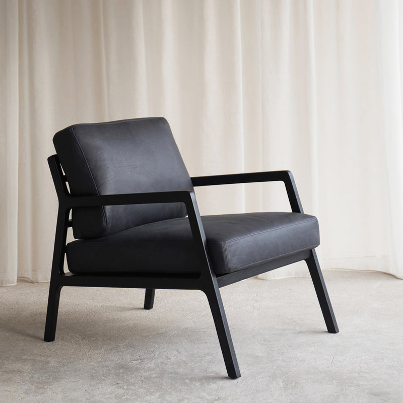 Nysse Leather Armchair | Coal