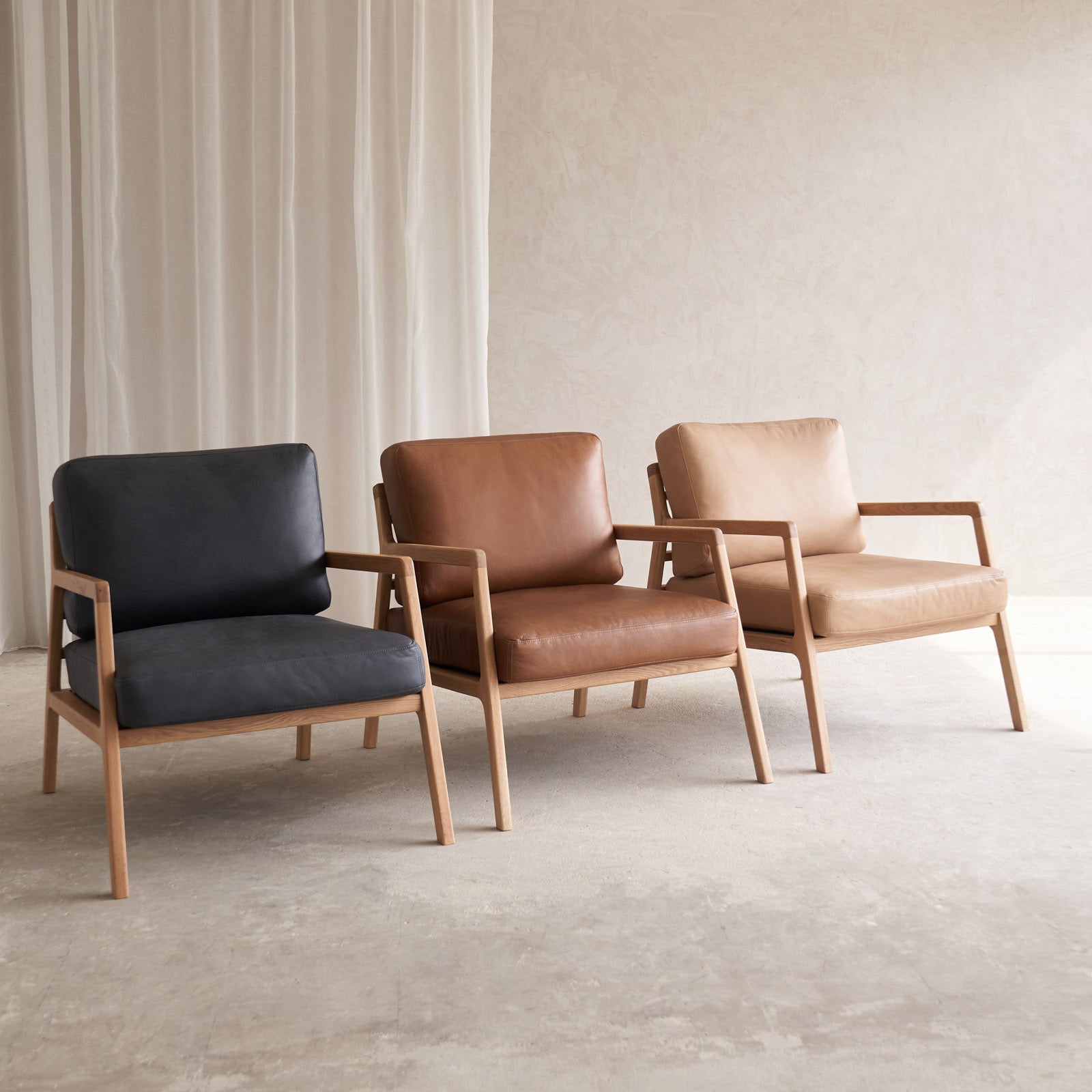 Nysse Leather Armchair | Oak Frame - Canyon – Originals Furniture