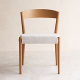 Ronda Fabric Dining Chair | Oak Frame - Pearl