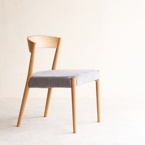 Ronda Fabric Dining Chair | Oak Frame - Weathered Grey