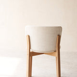 Pinta Fabric Dining Chair | Oak Frame - Gesso