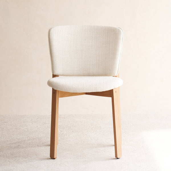 Pinta Fabric Dining Chair | Oak Frame - Gesso