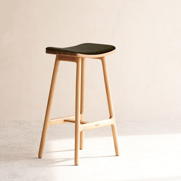 Odd Bar Stool | Oak Frame - Bespoke Fabric