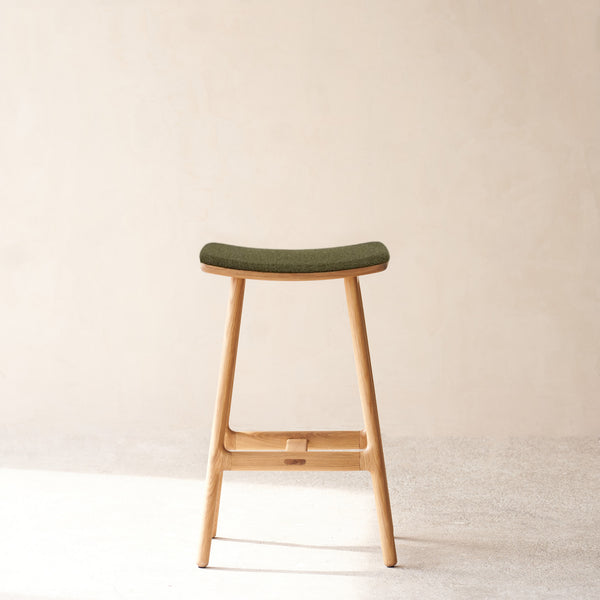 Odd Counter Stool | Oak Frame - Bespoke Fabric