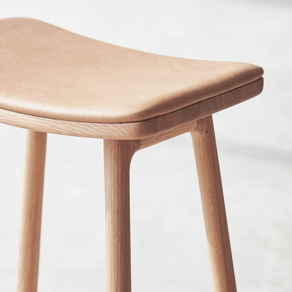 Odd Bar Stool | Oak Frame - Bespoke Leather