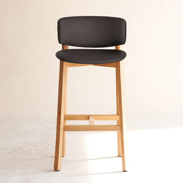 Pinta Bar Stool | Oak Frame - Bespoke Leather