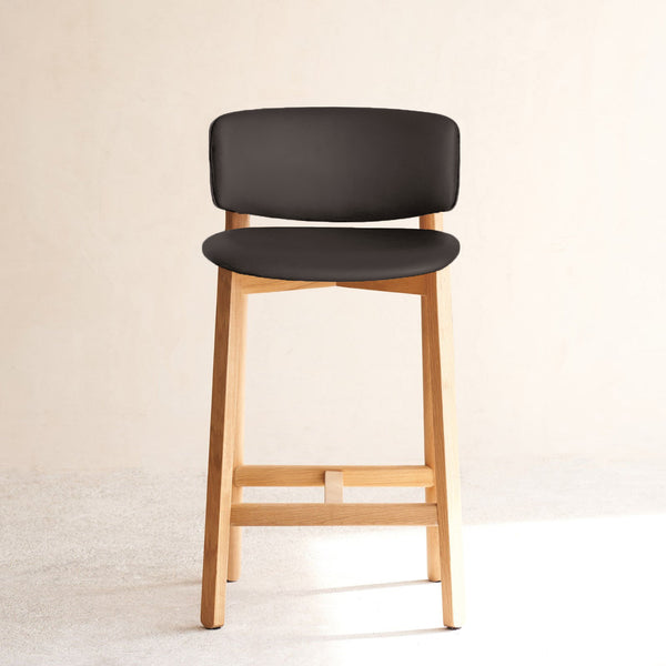 Pinta Counter Stool | Oak Frame - Bespoke Leather