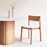 Poise Fabric Dining Chair | Oak Frame - Sand