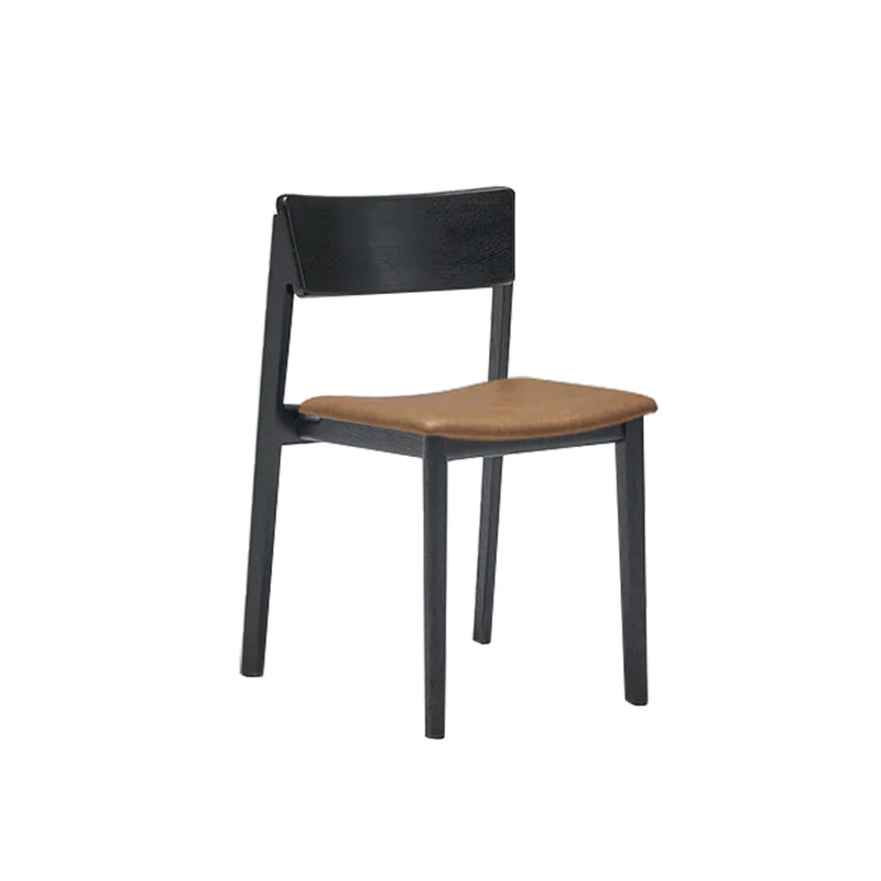 Poise Dining Chair | Black Oak - Bespoke Leather