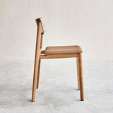 Poise Leather Dining Chair | Oak Frame - Pecan