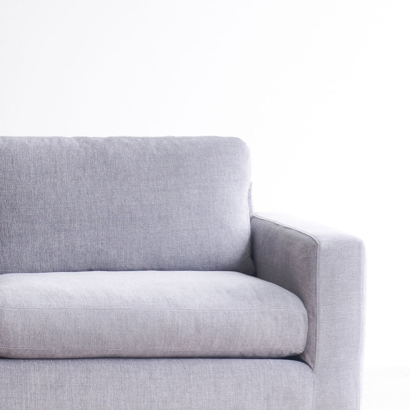 Sketch ponte long L shape fabric sofa in weathered grey - Originals Furniture Singapore
