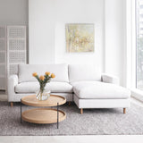 Ponte petite L shape fabric sofa in pearl - Originals Furniture Singapore