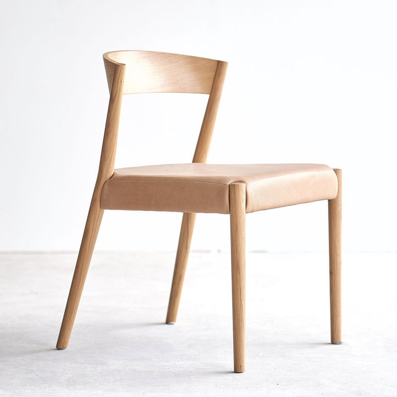 Sketch Ronda Dining Chair Oak Frame Bespoke Leather Custom from Originals Furniture Singapore