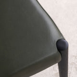 Ronda Leather Dining Chair | Black Frame - Kale - Originals Furniture