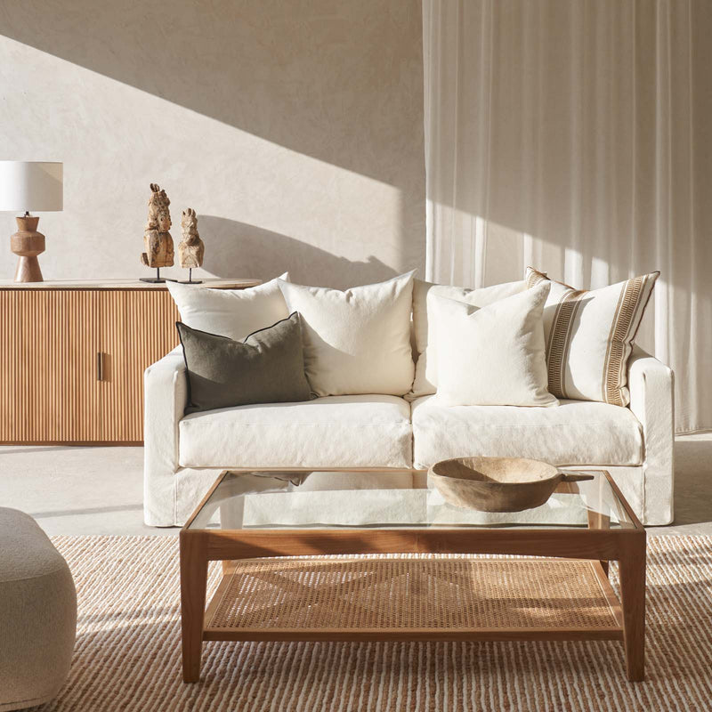 Sloopy Fabric Sofa | 2.5 & 3 Seater - Blanc