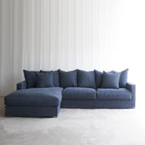 Sketch sloopy L shape fabric sofa bespoke - Originals Furniture Singapore