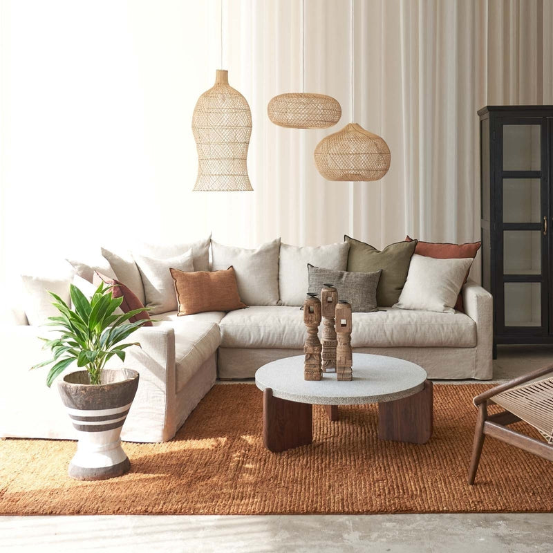 Sketch Sloopy Modular Corner Fabric Sofa in Cereal Brown Beige from Originals Furniture Singapore