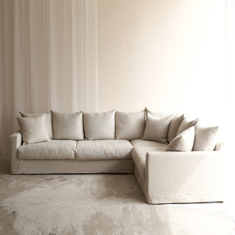 Sketch Sloopy Modular Corner Fabric Sofa in Cereal Brown Beige from Originals Furniture Singapore