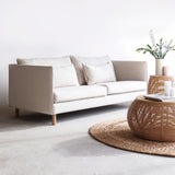 Weekend Fabric Sofa | 3 Seater - Sand (190cm)