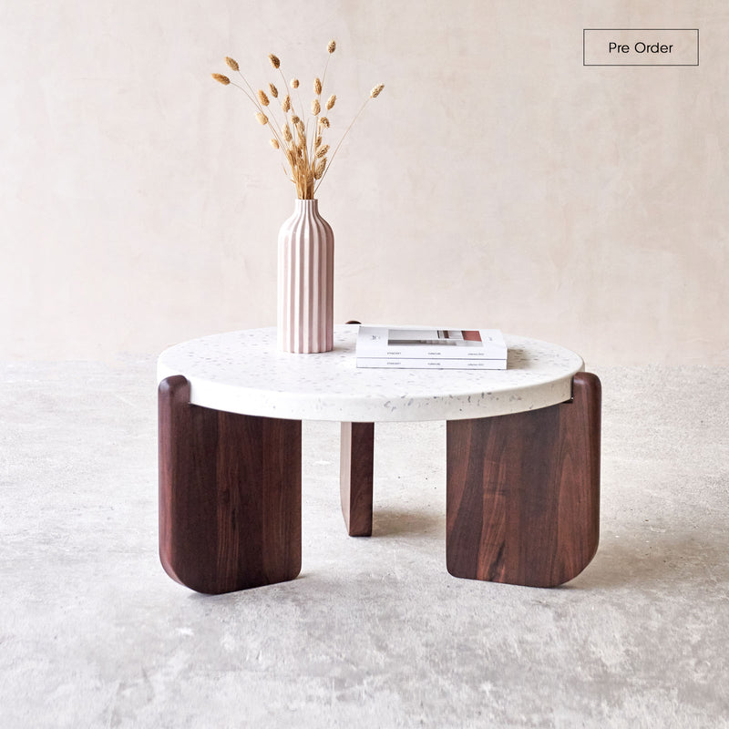 Native Coffee Table | White Terrazzo - Bespoke