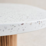 Gion coffee table white terrazzo top with oak base - Originals Furniture Singapore