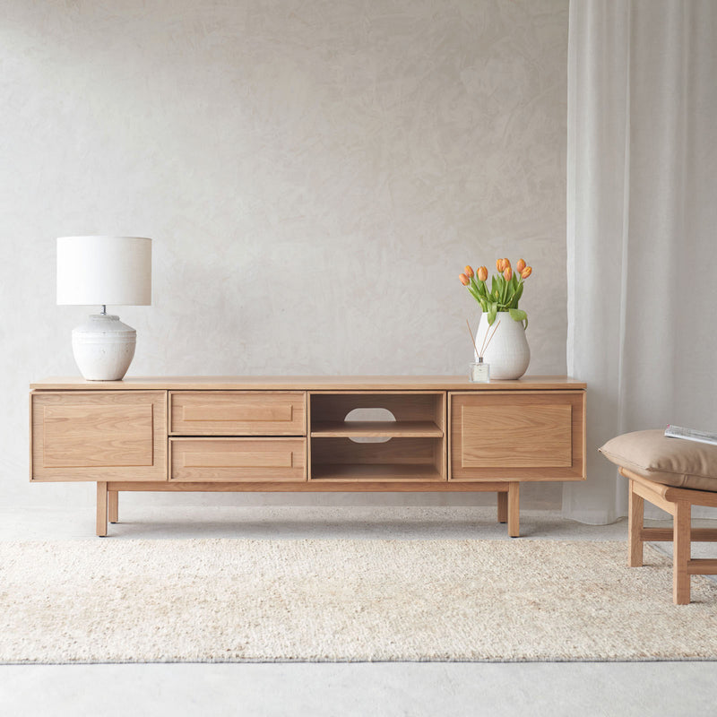 Yorke Oak TV Console | Natural