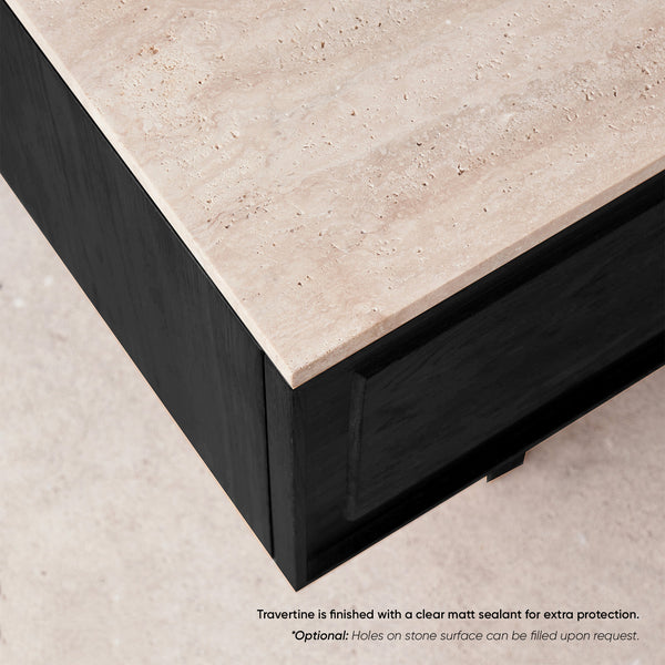 Yorke Oak TV Console | Black Stained Oak