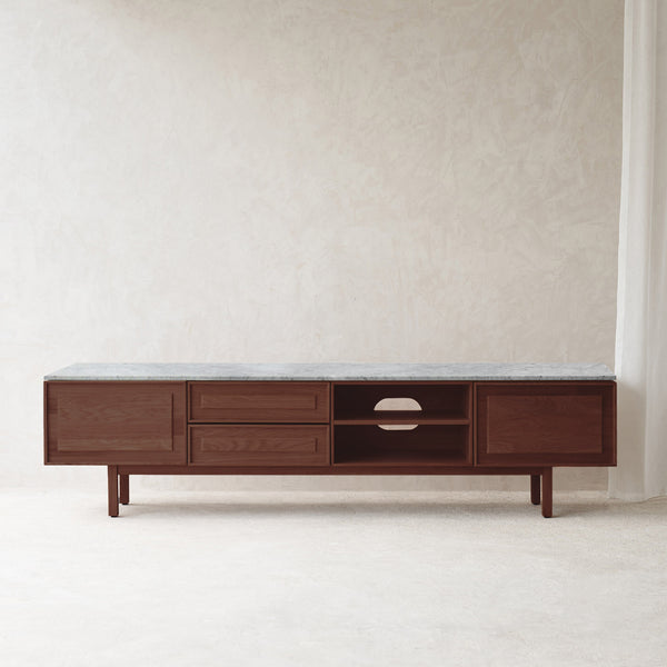Yorke Oak TV Console | Walnut Stained Oak