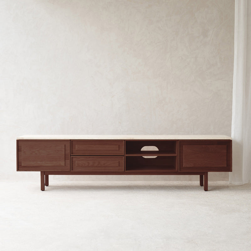 Yorke Oak TV Console | Walnut Stained Oak