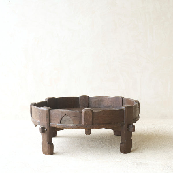 Antique Hand Carved Chakki Low Table | No. 5