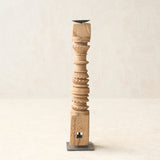 Antique Hand Carved Charpoy Candle Stand