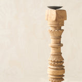 Antique Hand Carved Charpoy Candle Stand