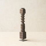 Antique Hand Carved Charpoy Candle Stand