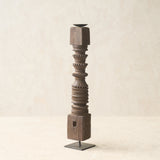 Antique Hand Carved Charpoy Candle Stand