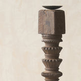 Antique Hand Carved Charpoy Candle Stand