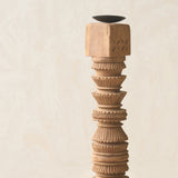 Antique Hand Carved Charpoy Candle Stand