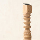 Antique Hand Carved Charpoy Candle Stand