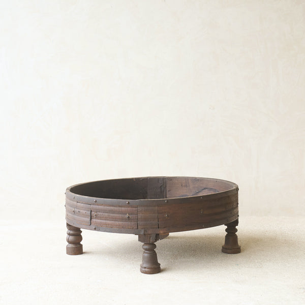 Antique Hand Carved Chakki Low Table | No. 4