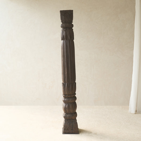 Hand Carved Teak Architectural Pillar