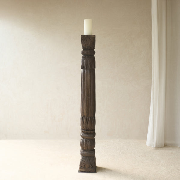 Hand Carved Teak Architectural Pillar