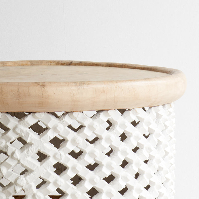 Bamileke coffee table in white natural - Originals Furniture Singapore