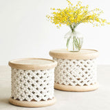 Bamileke coffee table in white natural - Originals Furniture Singapore