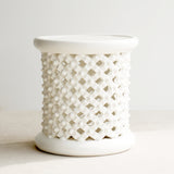 Bamileke stool in white - Originals Furniture Singapore