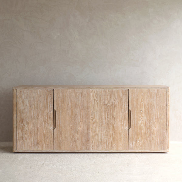 Bromo Sideboard | 4 Doors - Old Teak Whitewash (200cm)