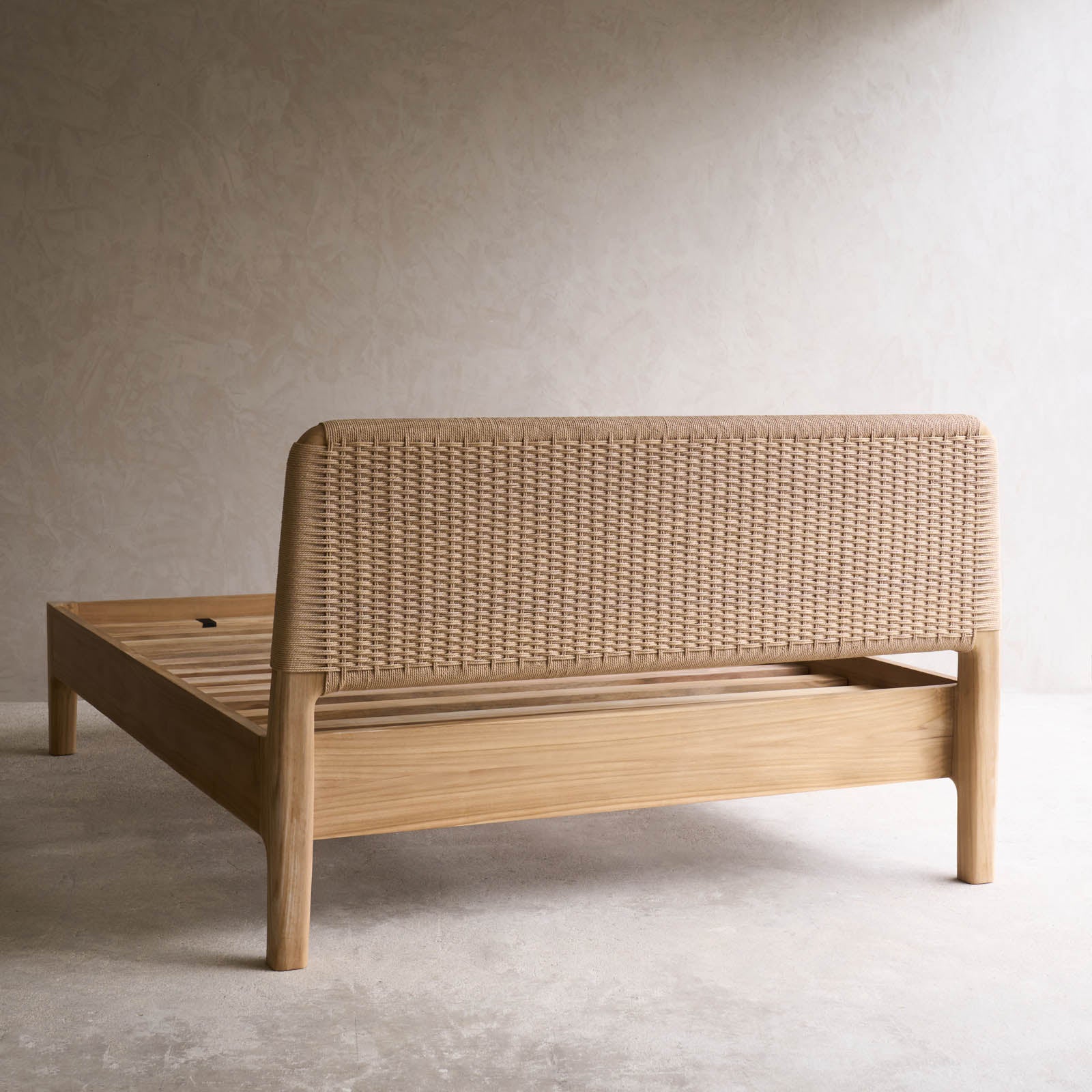 Pine Modular Rope Bed Frame Isla Bed Frame | Teak with Rope – Originals Furniture